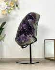 Natural Amethyst & Green Jasper Moon Carving - MWS2584