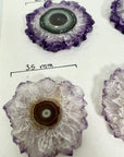 Wholesale Amethyst Stalactite Slices for Jewelry Making - Bulk Flat Set - STS0039