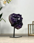 Natural Deep Purple Stone Heart Carving - HST0303