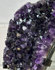Natural Deep Purple Amethyst Cluster on Metal Stand - MWS3133