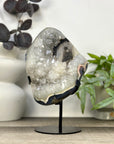 Uruguayan Quartz & Agate Specimen with Calcite & Black Hematite Inclusion - MWS3288