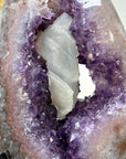 Unique Amethyst Geode with Quartz Shell & Calcite Inclusion - MWS2357
