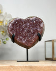 Unique Red Tone Quartz Stone Heart Carving - HST0270