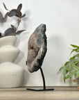 Natural Sugar Quartz Specimen on Metal Stand - MWS3197