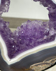 Large Natural Blue Agate & Amethyst Portal - MWS1949