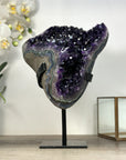 Natural Amethyst Crystal Specimen With Blue Banded Agate – Unique Purple Display Piece for Home Decor - MWS2502