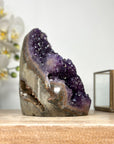 Amethyst Crystal Cluster with Orange Tone Jasper Matrix - CBP1162