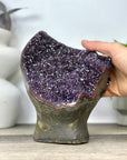 Natural Blue Agate & Amethyst Crystal for Home Decor - CBP1395