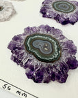 Wholesale Amethyst & Quartz Stalactite Slices for Jewelry Making - Bulk Flat Set - STS0022