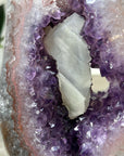 Unique Amethyst Geode with Quartz Shell & Calcite Inclusion - MWS2357