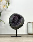 Amethyst Geode on Stand with Calcite Formation - MWS2864