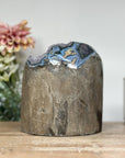 Natural Quertz Cathedral with Blue Agate Shell - CBP1033
