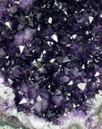 Masive Natural Green Jasper & Amethyst Geode - MWS1145
