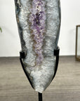Natural Quartz & Amethyst Stone Geode Slice on Stand - MWS3004