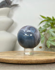 Amethyst & Blue Banded Agate Sphere Geode with Crystal Cavity - SPH0177
