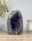 Stunning Natural Amethyst Geode with Jasper Shell - CBP1085