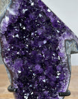 A+ Grade Natural Amethyst Geode - Metallic Stand Included - MWS1833