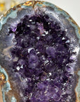 Stunning Amethyst & Green Jasper Geode - Stand Included - MWS1829