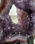 Unique Amethyst, Blue & Red Agate Geode on Rotary Stand – Ideal for Yoga or Spiritual Decor - MWS1519