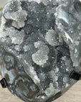 Gray Quartz Crystal Geode Specimen - MWS2689