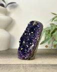 Deep Purple Amethyst Crystal with Calcite Inclusions - CBP1420