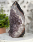 Beautiful Uruguayan Amethyst Flame Crystal Carving - FST0085