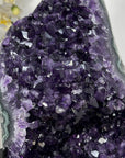 Natural Large Amethyst Geode with Green Jasper Shell - MWS1852