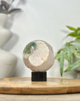 Quartz & Agate Sphere Geode with Crystal Formation - SPH0213