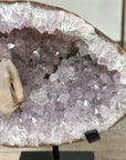 Amethyst Stone Geode with Calcite Crystal - MWS2840