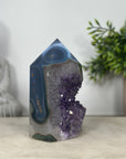 Natural Amethyst & Blue Agate Stone Tower - STP0183
