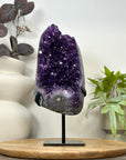 Top Grade Natural Amethyst Statement Piece on Stand for Home Decor - MWS3069