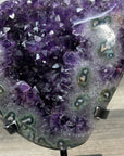Amethyst Geode on Stand with Deep Purple Crystals – Natural Display Specimen - MWS2822
