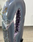 Blue Banded Agate & Amethyst Geode Portal - MWS3000