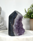 Blue Banded Agate & Amethyst Stone Tower - STP0141