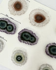 Amethyst, Quartz Agate & Green Jasper Stalactite Slices Wholesale Flat - Ideal for Pendants - STS0026