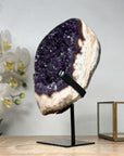 Stunning Natural Amethyst Specimen with Banded Jasper Matrix – Perfect for Home Decor - MWS1915