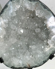 Natural Large Quartz Geode with Metallic Stand - MWS2447