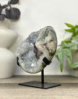 Natural Quartz Geode with Calcite Formation - MWS3286