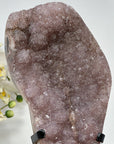 Pink Tone Amethyst Specimen with Sugar Druzy Quartz Crystals on Top - MWS1376