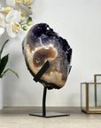 Deep Purple Amethyst Crystal Cluster with Unique Rainbow Jasper Matrix - MWS2351