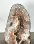 Natural Crystal Peach Tone Sugar Quartz Specimen With Metal Stand - MWS2727