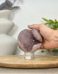 Amethyst Druzy & Jasper Sphere Geode - SPH0179