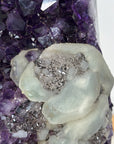 A+ Natural Amethyst with unique Calcite Crystal Inclusion - Collector Grade Specimen - MWS1776