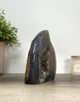 Agate & Green Quartz Flame Carving - FST0156