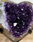Natural Amethyst & Agate Stone Heart Carving - HST0249