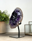 Natural Amethyst Geode with Large & Shinny Crystals - MWS2154
