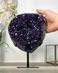 Amethyst Crystal Cluster Specimen on Stand for Home Decor Display - MWS2620