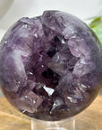 Amethyst & Green Jasper Sphere Geode from Uruguay - SPH0153