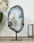 Agate & Quartz Geode Slice Portal with Sugar Druzy Center - MWS2911