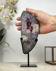 Natural Amethyst Geode Slice Portal with Stand - MWS1947